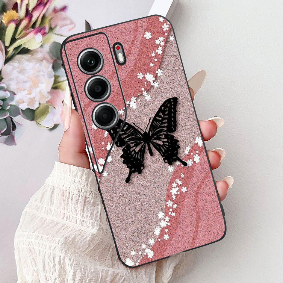 Чехол для Tecno Camon 40 2025 Новый Популярный Узор Бабочка Цветок Мягкий Силиконовый Чехол для Телефона Для Tecno Camon40 Pro CM6 CM5 Бампер