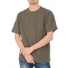 T-Shirt.ST Men's Khaki T-Shirt, Size M, Short Sleeve, Solid Color, Extra Heavyweight Cotton, 10.2oz, with Pocket