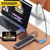 Essager 12 в 1 USB-концентратор типа C 4K 60 Гц док-станция для ноутбука HDMI-совместимый Dp Rj45 Sd Tf для Macbook Air Pro адаптер-сплиттер