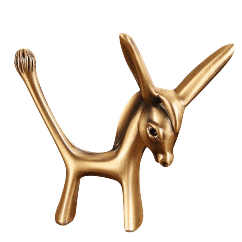 Animal Statue Ring Holder Statue Zinc Alloy Jewelry Organizer Vanity Shelf Tabletop Decor