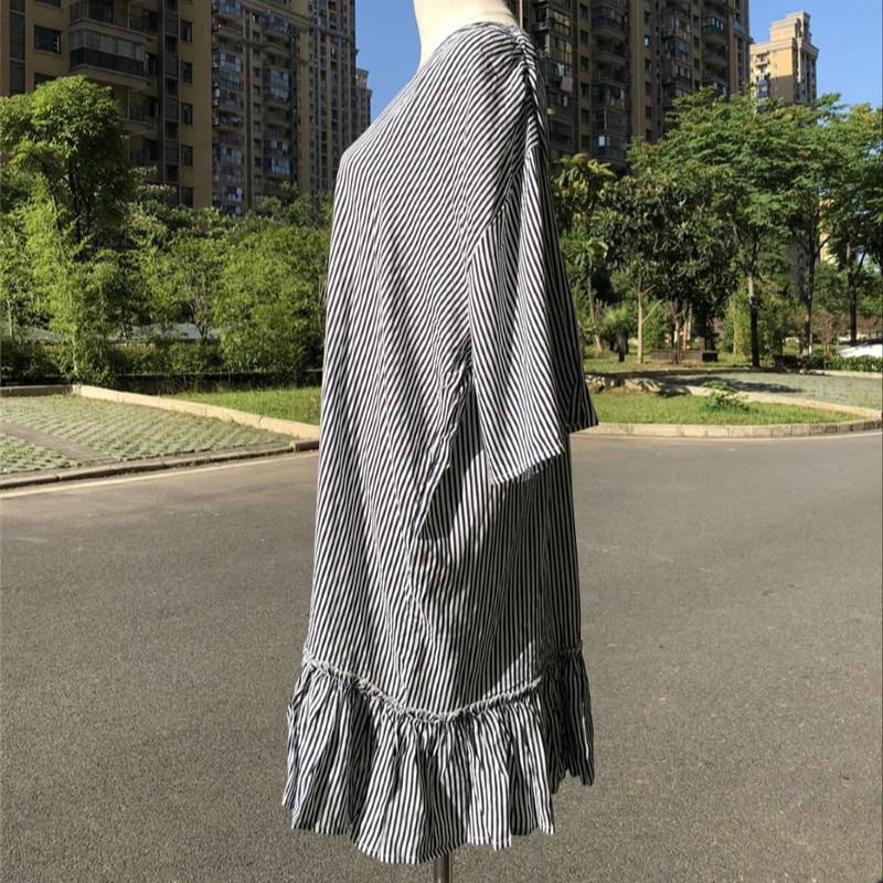 Striped Long Beach Dress Swimsuit Dress Beach Sarong Womens Swim Wear Bathing Suit Cover Ups Tunics