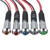 8mm 3v 6v 12v 24v 110v 220v Metal LED Pilot Panel Dash Signal Indicator Warning Light 20cm Cable Chrome Finish Car Boat Marine