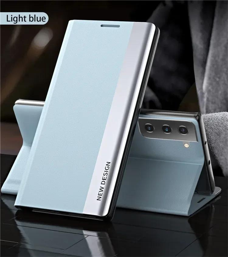 Роскошный кожаный чехол-книжка для Samsung Galaxy S25 Edge S24 S23 S22 S21 S20 Ultra S10 Plus S23 S21 S24 FE Note 20 Ultra Чехол-подставка