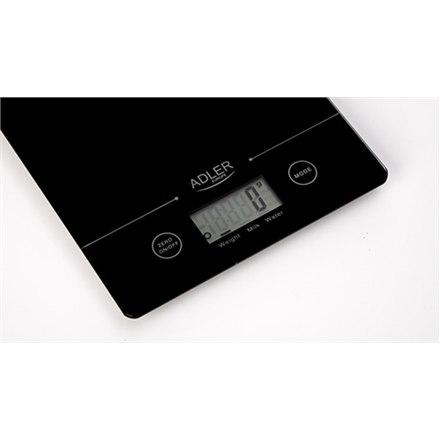 Adler | Kitchen Scales | Adler Ad 3138 | Maximum Weight (Capacity) 5 Kg | Graduation 1G | Display Type Lcd | Black