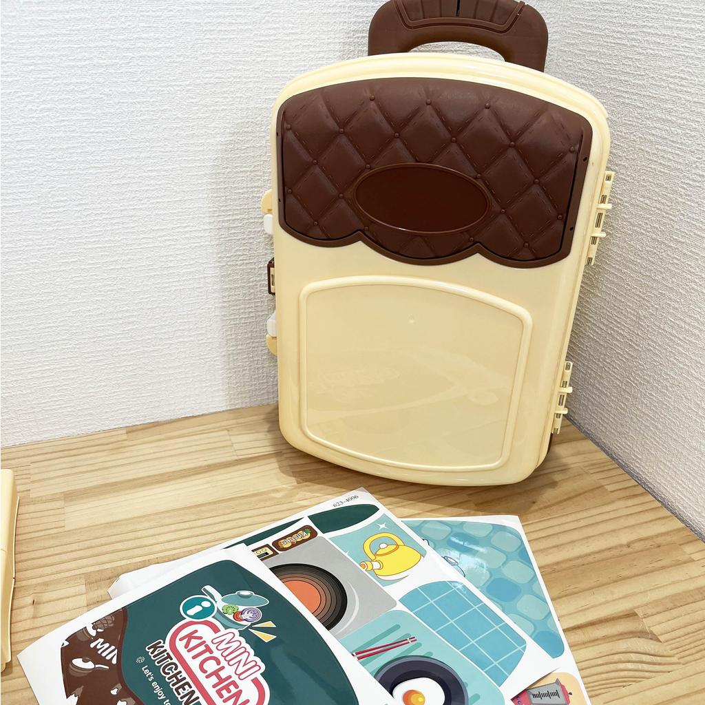 Iwaya i MINI KITCHEN Carry Case Kitchen Set, ST Mark Certified, Ages 3 and Up, Role Play