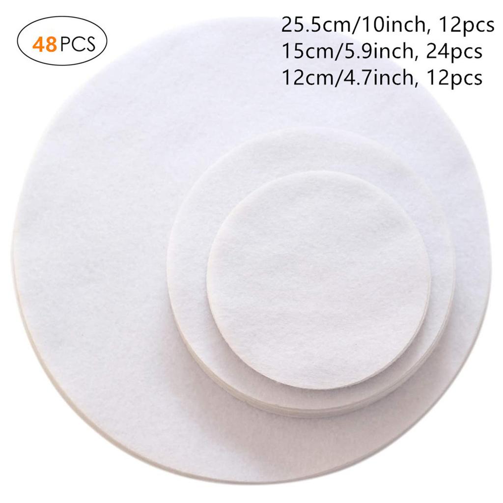 48Pcs/Lot Soft Felt Plate Dividers Pots Pans Separator Protectors Scratch proof for Porcelain Glass Dinnerware Kitchen Supplies