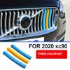 Подходит для Volvo xc90 2022, трехцветная сетка, декоративная полоса, наклейки на автомобиль, автозапчасти, автомобиль
