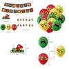 Super Mario Birthday Party Decor Suit Set Featuring Vibrant Balloons And Banner