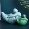 Ручная работа, скульптура для йоги из смолы, элегантная фигурка для гостиной, прихожей, стола, декор для любителей йоги, подарок на день рождения