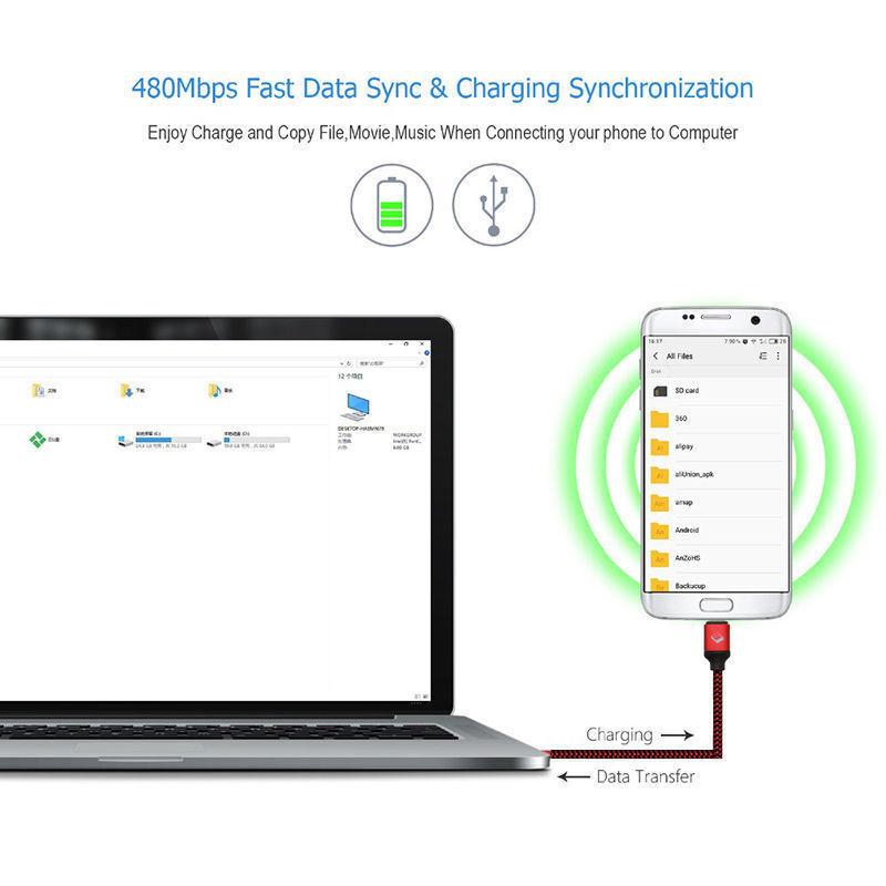 1 Кабель для быстрой зарядки и передачи данных, разработанный для Samsung Galaxy S8/plus