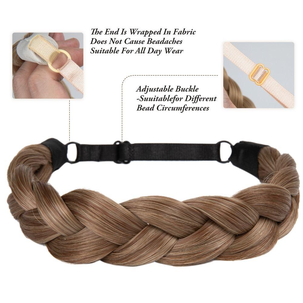 Stretchable Braided Hair Headband Adjustable Handmade Hair Band  Women