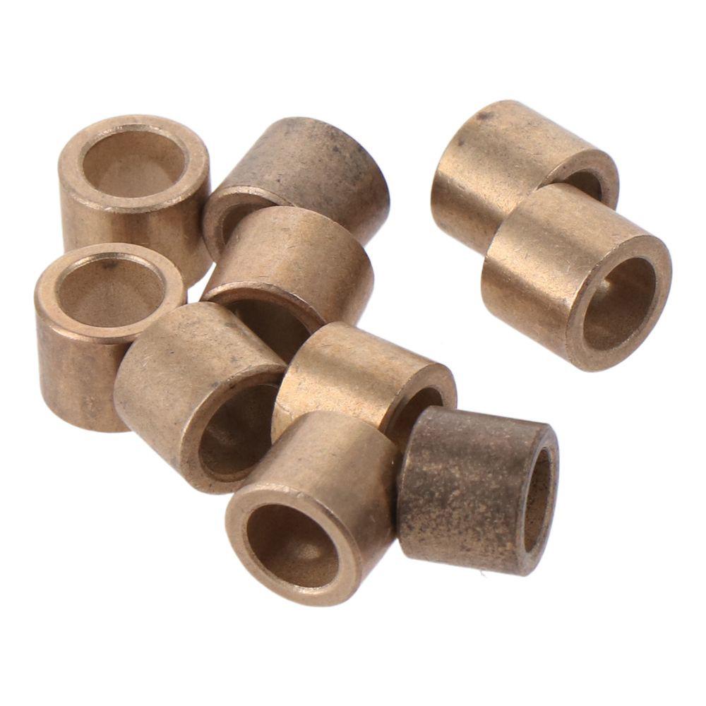 10pcs Sintered Bronze Bearing Sleeve Gold Plain Bearings Durable Bronze Bushings Machine Tools