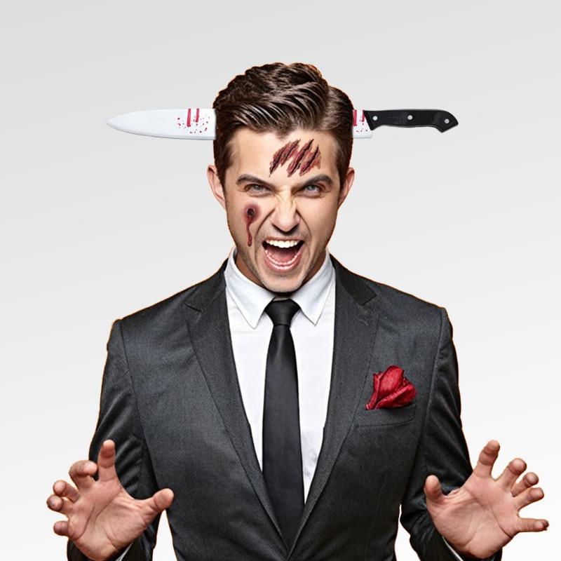 Halloween Horror Costume Accessories Bloody Headbands (Bloody Knife/Syringe/Scissors) Fun Headwear Accessories