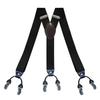 Мужские подтяжки с клипсами, эластичные, регулируемые, предотвращающие скольжение, 6 клипс, Y-образные, мужские подтяжки для костюмов, черные
