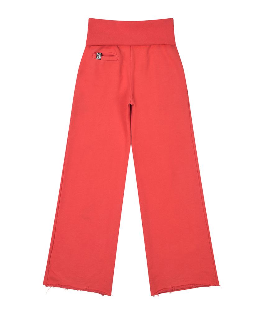 CENTAUR.KR Turn-Up Washed Sweatpants_Red