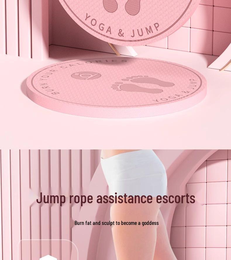 Бесшумная нескользящая амортизирующая беспроводная скакалка и коврик для йоги