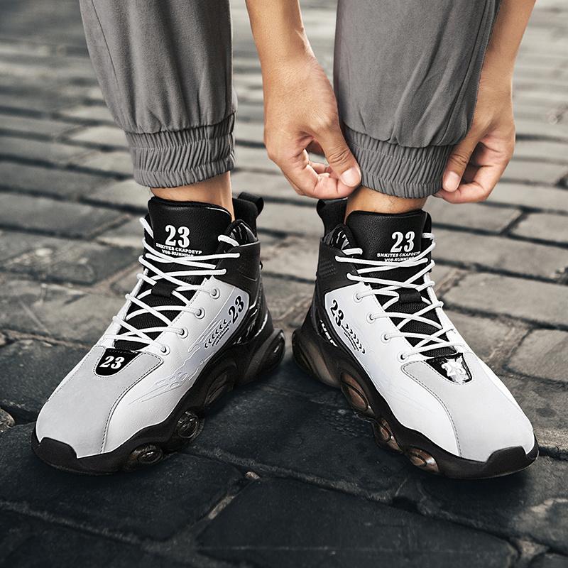 Модная мужская весенняя обувь высокого качества, трендовая, на толстой подошве, на ремешке, баскетбольная, новая, дышащая, амортизирующая, повседневная, кроссовки, 2025