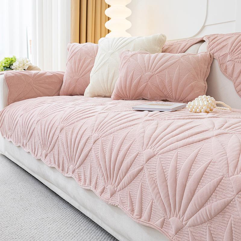 Осенне-зимний однотонный чехол для дивана для гостиной, декор для дивана, теплый защитный чехол для дивана, мягкий утолщенный чехол для стула, полотенце для дивана