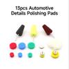 13pcs Polishing Pad Automotive Details Polishing Sponge Plate Clamp Rod Soft Shaft Small Electric