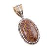 Natural Maryam Jasper 925 Solid Sterling Silver Gift TwoTone Pendant 1.25" P3k65