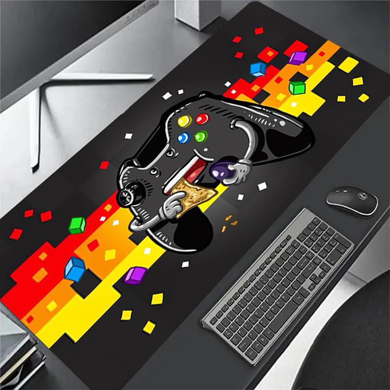 1pc Video Game Controller Eating Pizza Computer Pad Mouse Pads for Desk,Gamers and Office Use 020295