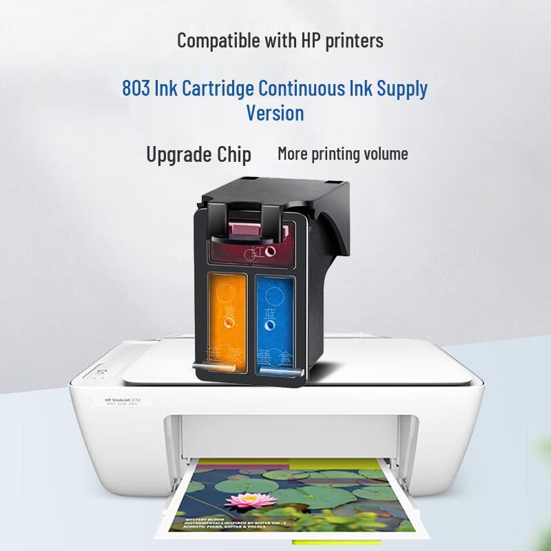 V4INK 803 Refillable Color Ink Cartridge for HP Printers