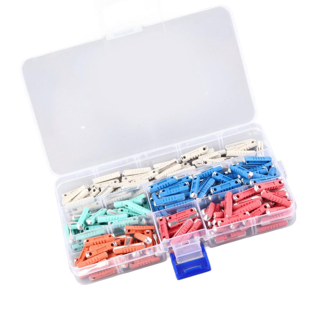 200 шт. разноцветных автомобильных предохранителей в форме торпеды, набор для европейских старых автомобилей