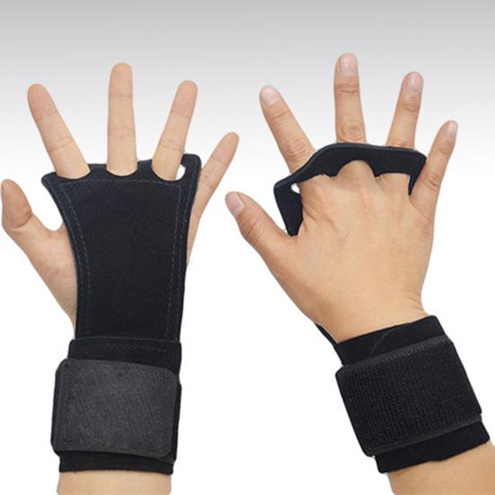 1 пара гимнастических накладок для рук с застежкой-липучкой, защита ладони, кистевые ремни для пауэрлифтинга