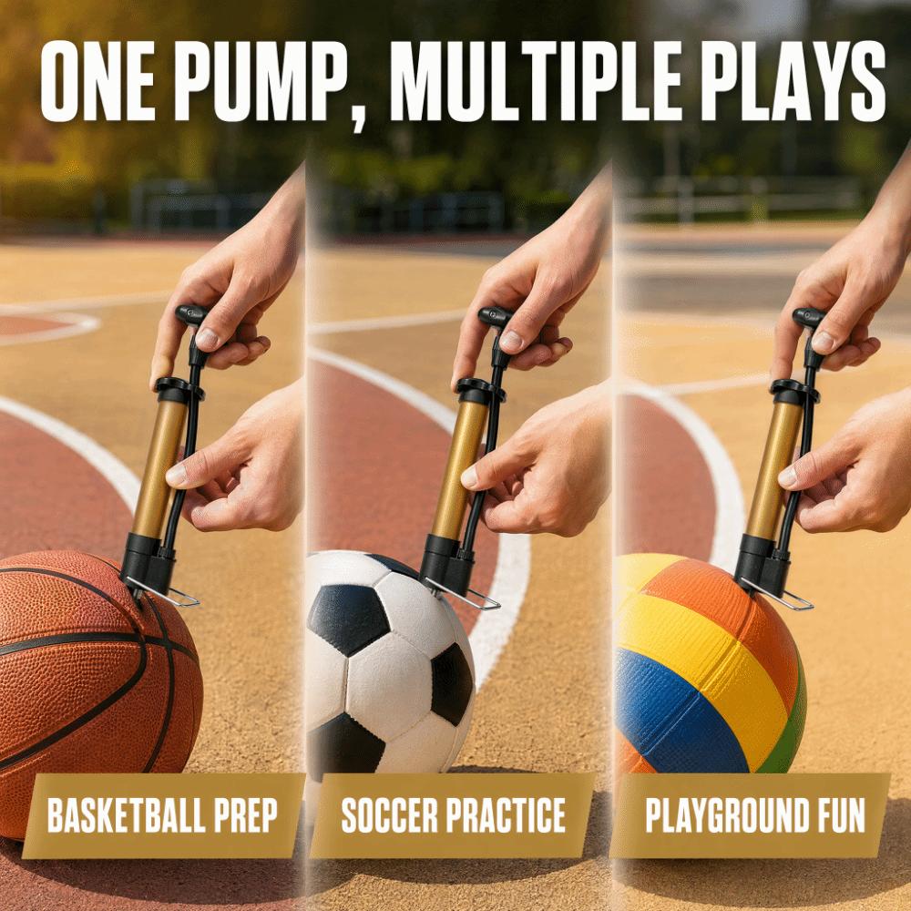 6PCS Inflation Needle Included Air Pump Stable Base Air Pump Accessory Sports Ball Pumping