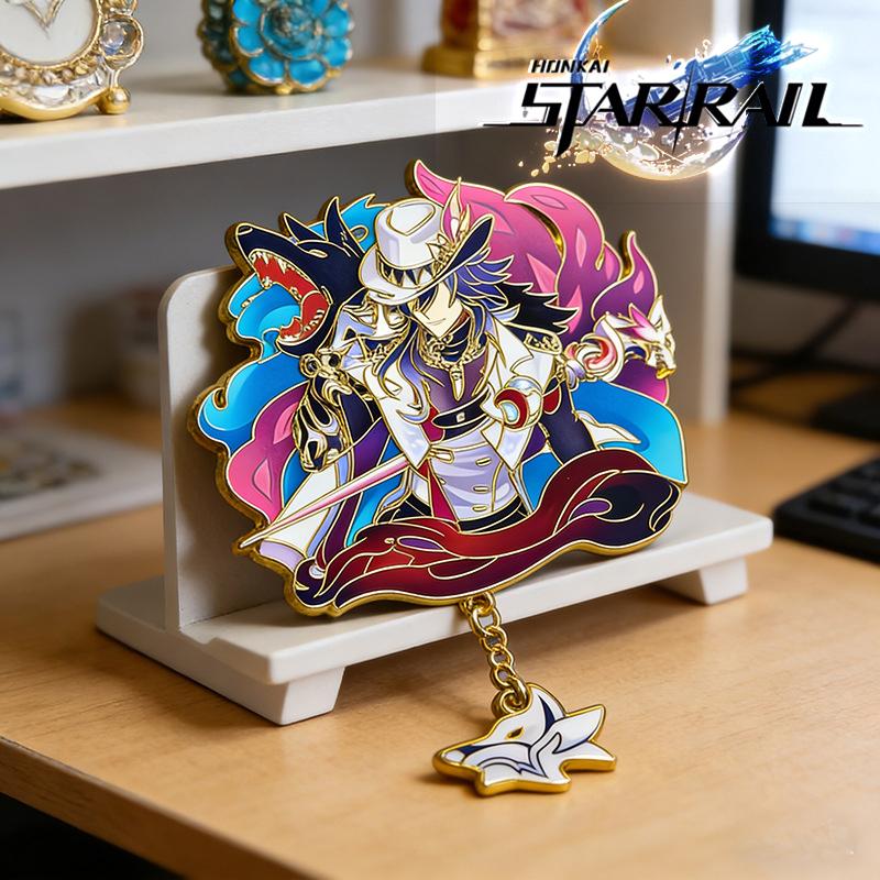 Игра Honkai Star Rail Эшвейл Косплей Брошь Сплав Эмаль Значок Булавки для Лацкана Креативный Сумка Костюм Украшение Аксессуар Подвеска Реквизит