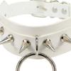 Spike Collar Adjustable Comfortable To Wear Faux Leather Punk Rock Style Neck Strap for Party