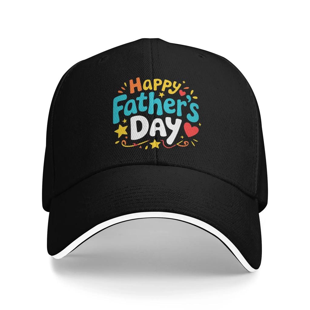 Summer Casual Baseball Cap Happy Fathers Day Cartoon Letter Hiking Fishing Trucker Hat Men Adult Breathable Funny Snapback Cap