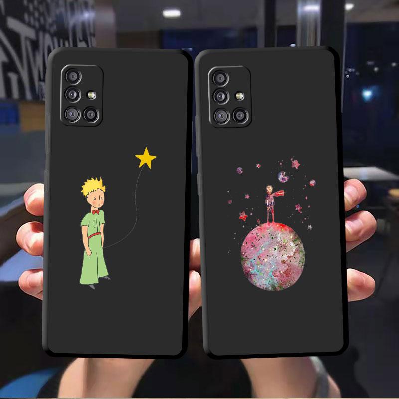 Черный чехол для телефона «Маленький принц» для Samsung Galaxy A71 A11 A12 A13 A32 A52 5G A22 A72 A21s A51 4G A52s A33 A53 A41, сумка