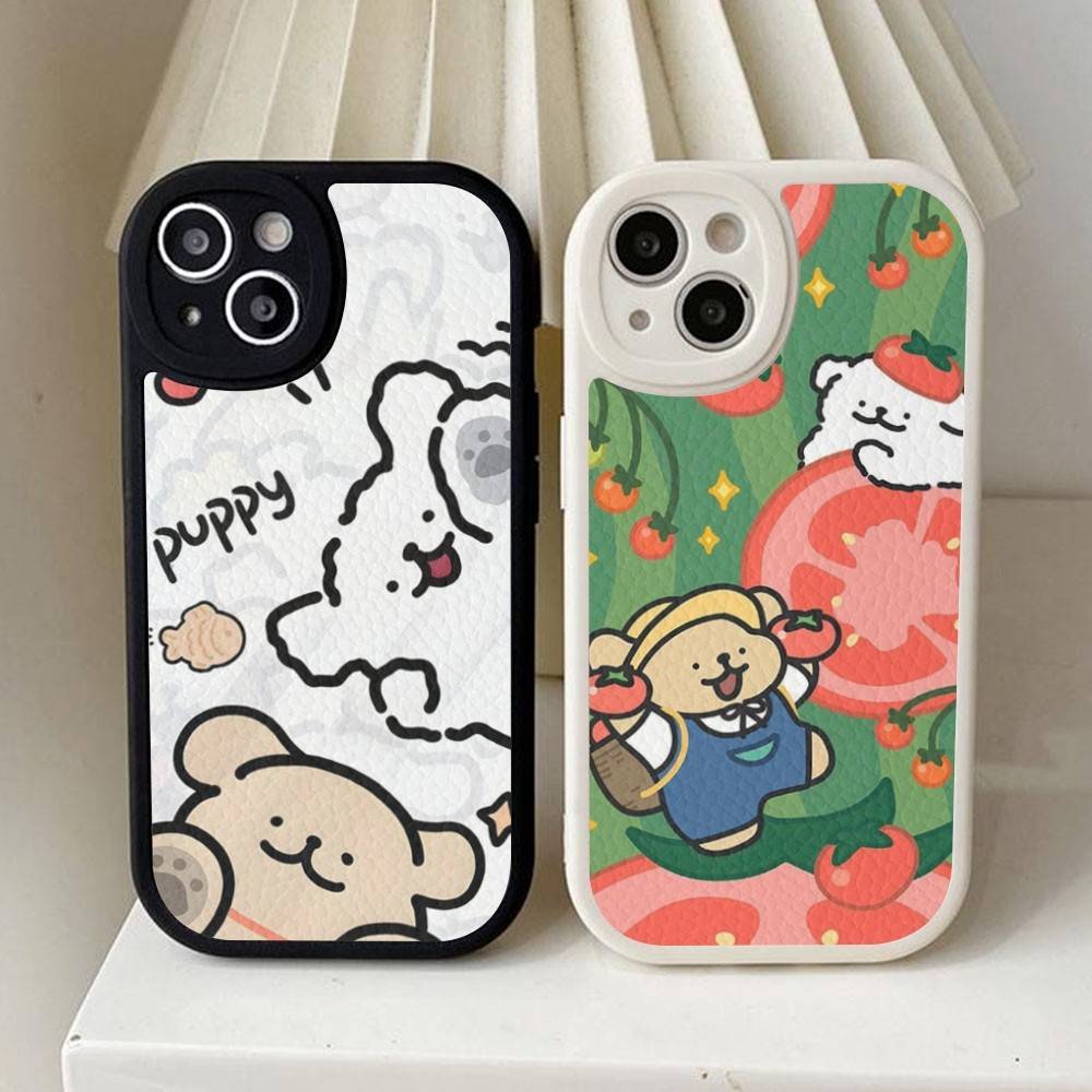 Maltese Cute Line Puppy Dog Phone Case For IPhone 16 15 14 13 12 11 Pro Max Plus Leather Soft Cover