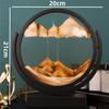 3D вращающиеся песочные часы движущаяся картина из песка круглая стеклянная черная рамка песочные часы глубоководный песчаный пейзаж зыбучие пески украшения для дома