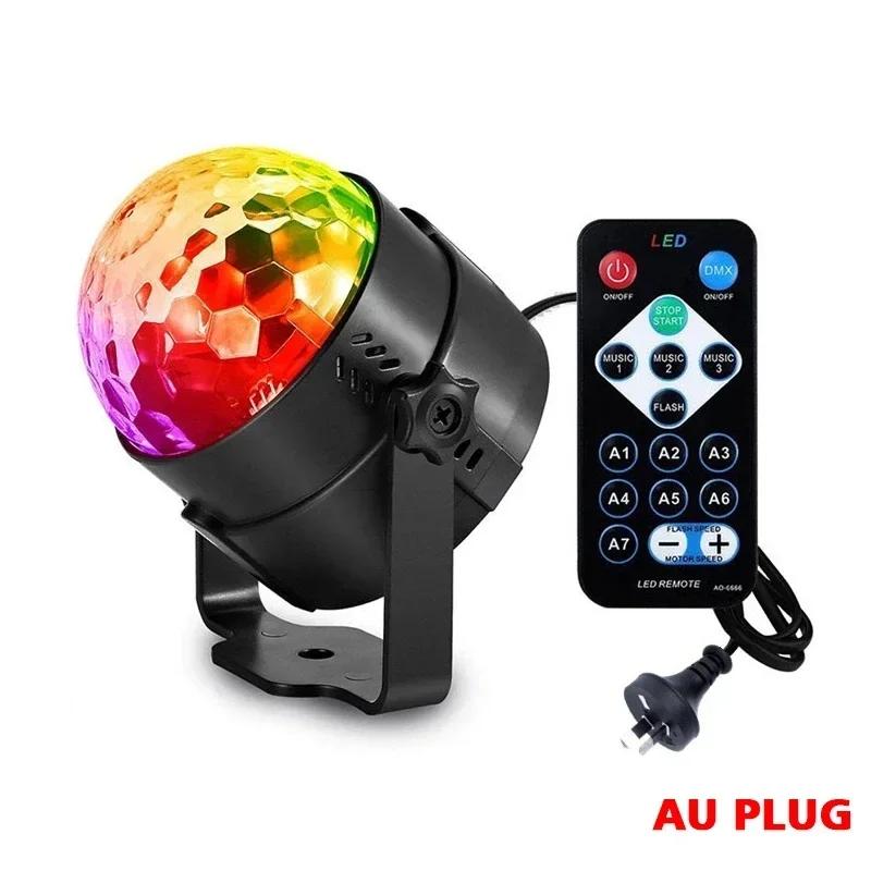 7 Colors Rotating Magical Stage Lights RGB Projection Lamp DJ Disco Ball Light for Home Party KTV Bar Stage Wedding Lighting