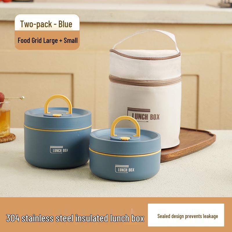 Многослойный ланч-бокс из нержавеющей стали 304 с суповой миской - Портативный и с термоизоляцией