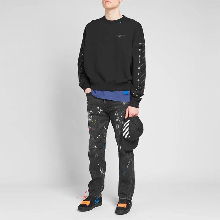 Свитшот OFF WHITE Diag Backbone OMBA035E19E300011091