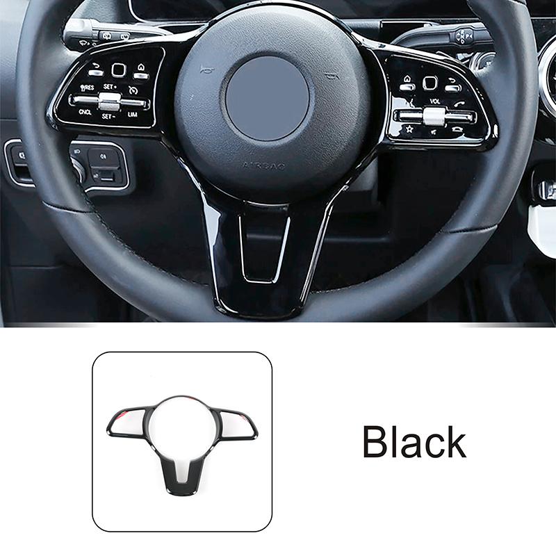 Декоративная накладка на руль автомобиля для Mercedes Benz A B C GLB Класса W177 W247 X247 - Цвет углеродного волокна Аксессуары для интерьера