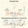 Cartoon Cute Lion Elephant Giraffe Tree Forest Animal Wall Stickers for Bedroom Living Room Nursery Decoration Wall Decals