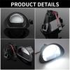 2Pcs LED Licence Plate Light White For Peugeot 107 2005-2014