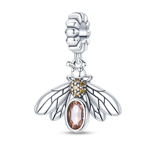 Подвески 925 Originales Moon Tassel Charm Светлячок и светящаяся подвеска в виде медузы Подходит для оригинального браслета 925 Женские украшения 