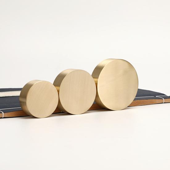 Brass Paperweights Heavy Paper Compact Portable Decorative Weight Block Stability Desktop Ornament