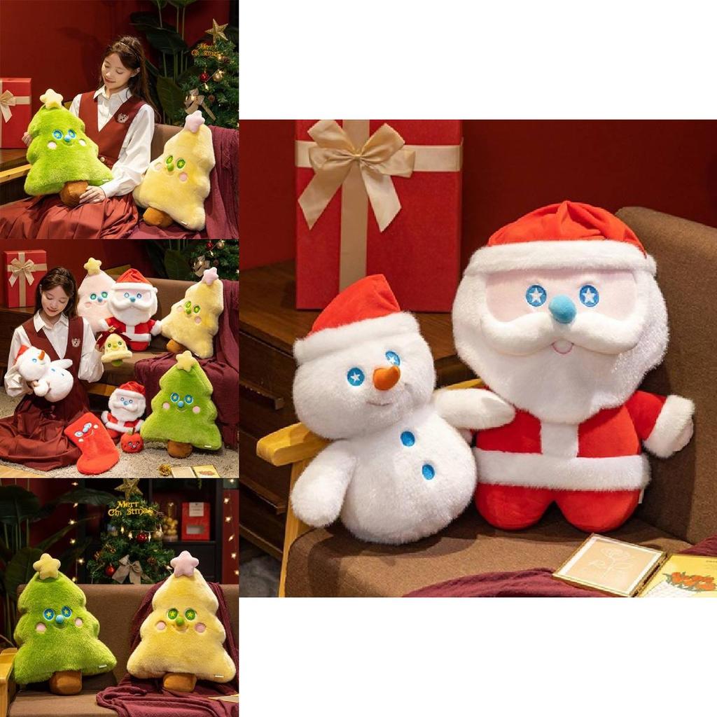 Christmas Santa Plush Toy Decorative Cushion For Kid And Holiday Gift