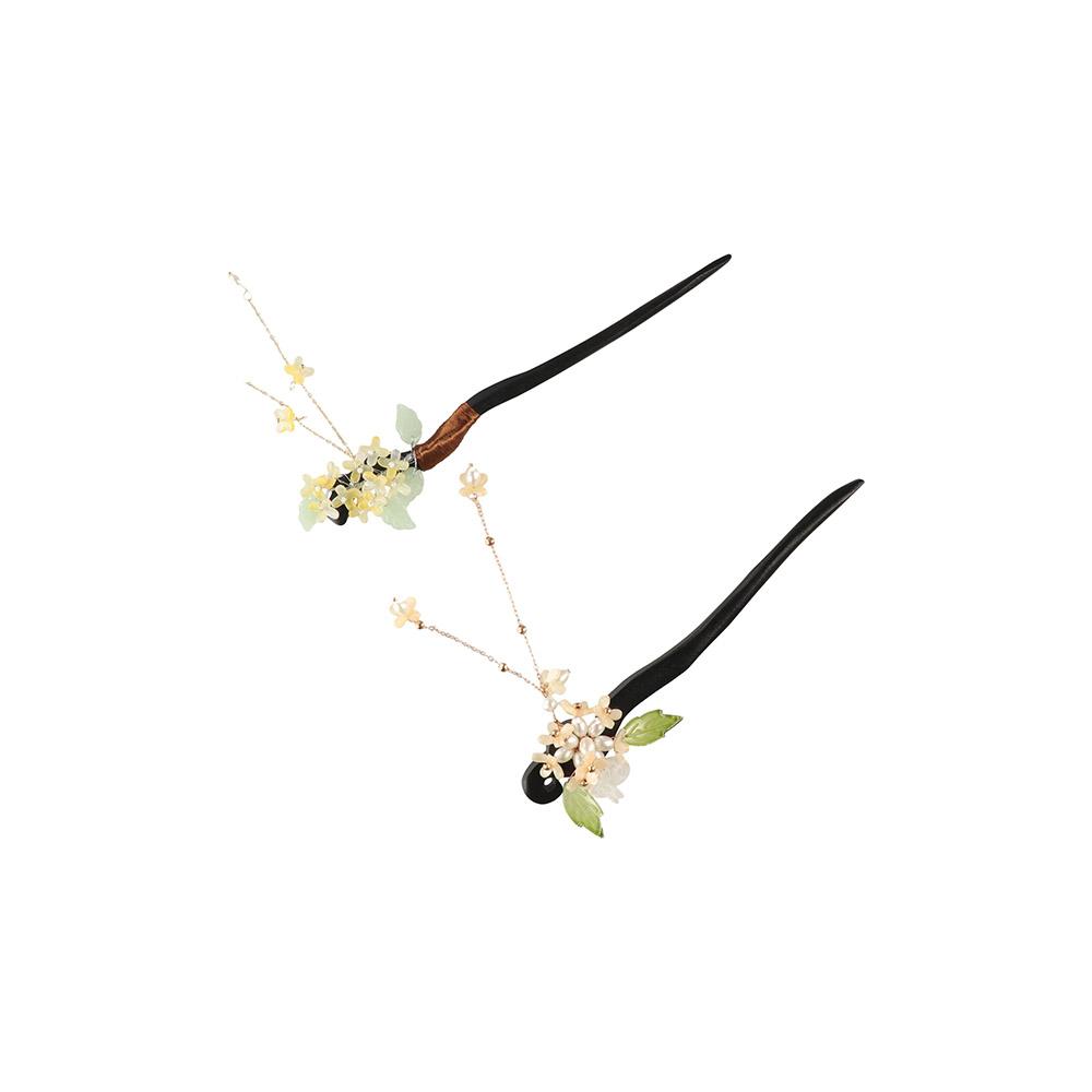 Tassel Wood Pearl Hanfu Hair Sticks Chinese Style Headwear Wooden Hairpin Ancient Style Hairpin