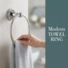 Silver Towel Holder Wall Mounted Towel Rack Modern Towel Ring  Home Hotel