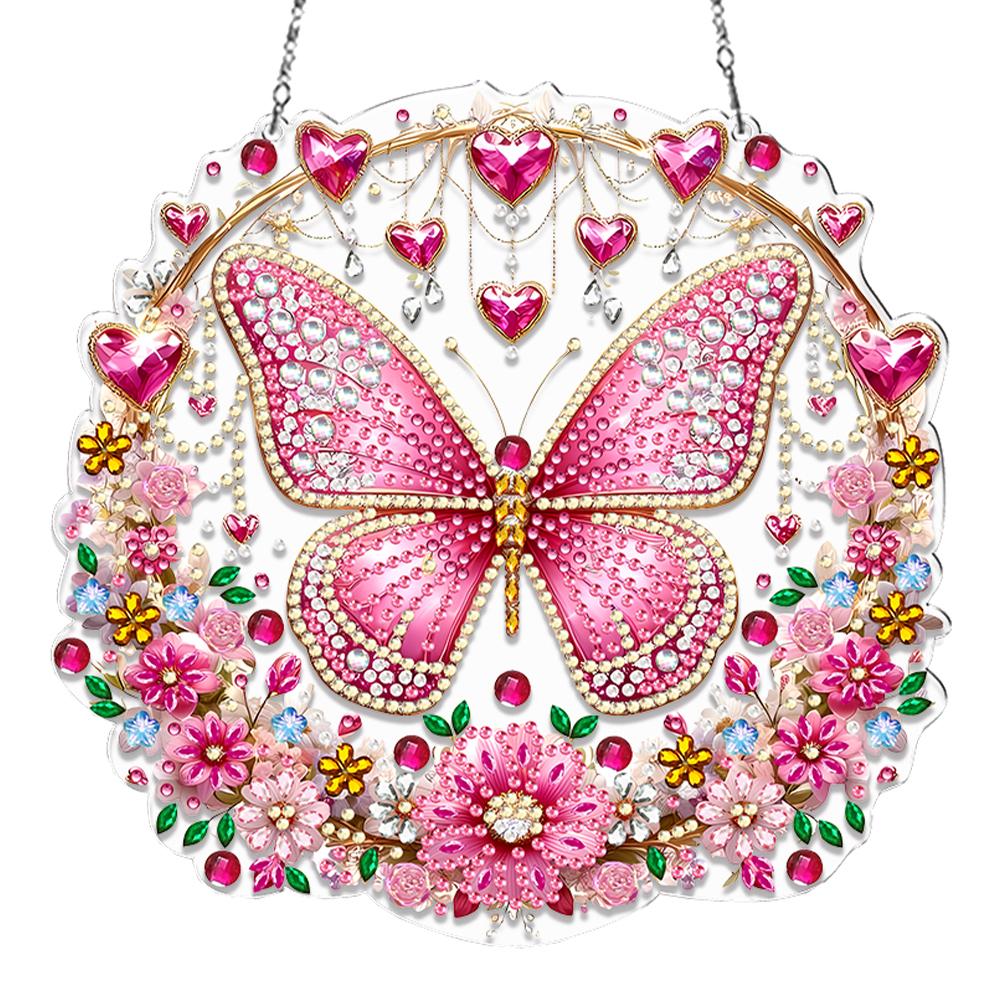 Acrylic Special Shaped Beautiful Pattern 5D DIY Diamond Art Hanging Decorations Diamond Painting Hanging Decorations for Adults