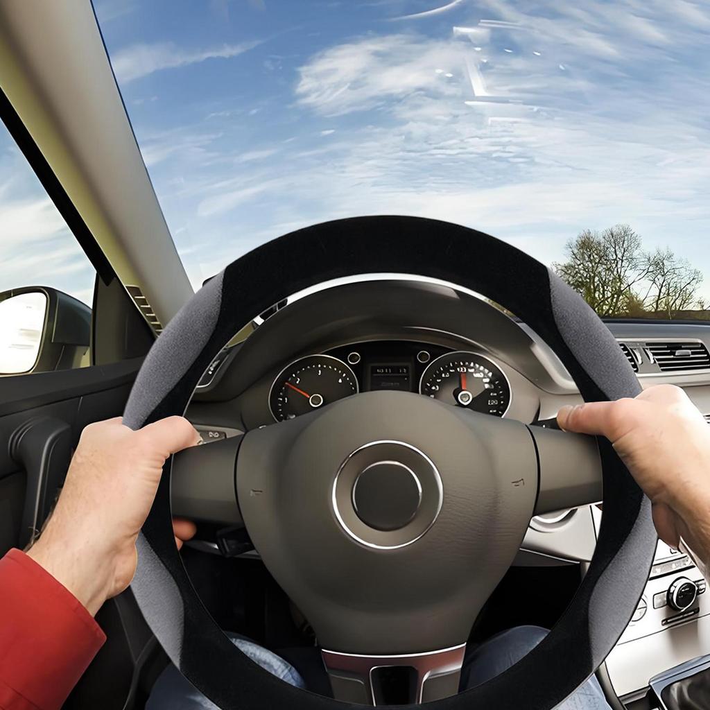 Steering Wheel Cover Soft Anti-Slip Thermal Winter Car Steering Wheel Protector For Protection Maintenance Care Driving Comfort