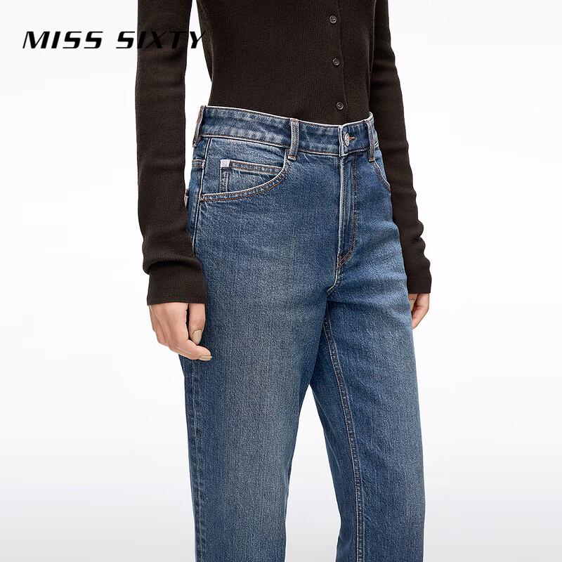 Женские джинсы MISS SIXTY 2025 Осень укороченного морковного кроя
