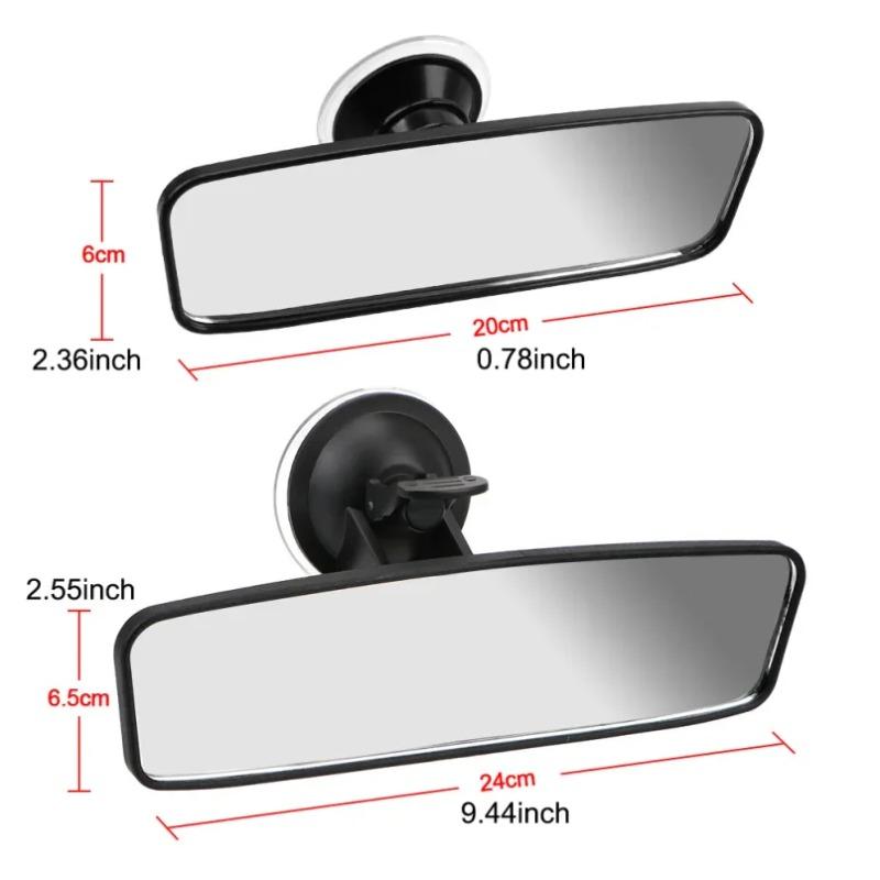 360° Rotatable Wide Angle Car Rear View Mirror with Suction Cup - Adjustable ABS Interior Rearview Mirror for Universal Cars Interior Mirrors6
